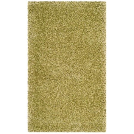 Safavieh 3 x 5 ft. Santa Monica Shag Power Loomed Small Rectangle Area Rug, Green SGN725-5252-3